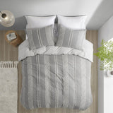 Full/Queen 3 Piece Cotton Jacquard Duvet Cover Set B03596507