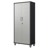 71" Metal Garage Storage Cabinet with Wheels - Heavy-Duty Tool Storage Cabinet for Home, Office, T2398P222838