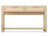39.4" Rattan Console Table with 2 Drawers Entryway Table Wood Narrow Long Table Boho Console Table 66014133