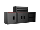 Steel Mini Side Locker Cabinet, 2 Shelves, Black 98164105