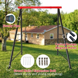 ZNTS Swing Stand Frame,Swing Set Frame for Both Kids and Adults,880 Lbs Heavy-Duty Metal A-Frame Backyard 17104197