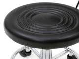 Round Shape Adjustable Salon Stool with Back and Line Black 29871662