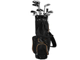 Water-Resistant Golf Stand Bag - 420D Nylon, 3-Way Dividers7 Zipper Pockets, Black 89060465