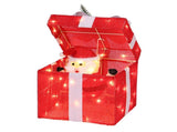 12in Motorized Pop-up Gift Box with Santa, Outdoor Christmas Decorations with Motor & 60 LED Lights, 64899974