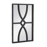 16" x 23" Rectangular Wooden Wall Mirror with Antique Black Frame, Vertical or Horizontal Home Decor W2078124316