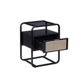 ZNTS Metal Frame Accent Table in Black Finish B016P257184