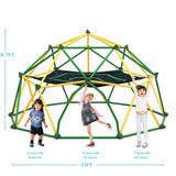 13ft Geometric Dome Climber Play Center, Kids Climbing Dome Tower with Hammock, Rust & UV Resistant MS306993AAL