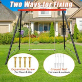 Swing Sets Backyard, Swingset Outdoor Kids, Toddler Porch Swing, Metal A-Frame Swing Stand 20732683