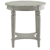 Antique Slate End Table with Bottom Shelf B062P189202
