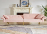 Modern Teddy Upholstered Accent Loveseat Sofa With Side Pocket,Folding Sleeper Sofa Bed With W1117P303443