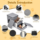 Dog Stairs for Bed and Couch 42cm H, Foldable Dog Stairs for Small Older Dogs Cats, 4 in 1 66767320