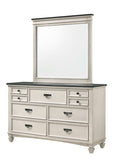 Beautiful Farmhouse Two-Tone Finish 1Pc Dresser Storage Drawers Bedroom Furniture Black Nickel B011P228559