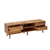 63 Inch TV Stand Features Vintage-style and Bevel Design, TV Stand with Drawers, Entertainment W578P193297