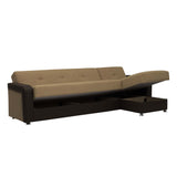 PrimeNest Concorde Collection Upholstered Convertible Chaise Lounge with Storage B030P305097