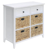 White 6-Drawer Console Cabinet B062P209185
