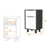 Luxor Z Nightstand, One Cabinet, Superior Top, One Drawer B128P148938