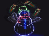 5FT Fun Juggling Snowman Christmas Yard Decorations, Pre-lit 2D Animated Snowman with 358 LED 36893514