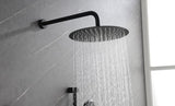 Shower System with Shower Head, Hand Shower, Slide Bar, Bodysprays, Shower Arm, Hose, Valve Trim, TH-68111-MB