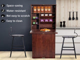 Wall Mount Desk Cabinet-Mahogany 92226147