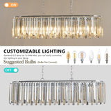 (Same as W1340P189407/L5018) Modern Oval Crystal ceiling chandelier Luxury Home Decor Light Fixture