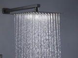 Trustmade 12 Inches Matte Black Shower System Bathroom Luxury Rain Mixer Shower Combo Set Wall TMSF12LYJ-2W01MB