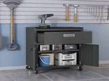 Rolling Garage Cabinet in Charcoal Gray B365P410807