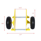 600lb Panel Dolly , 10in. Pneumatic Wheels,yellow W46559168