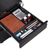 3-drawer mobile filing cabinet with lock, office storage filing cabinet of W1247P289796