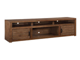 72 inch TV Stand Console for TVs up to 85 inches, No Assembly Required, Whiskey Finish B108P160186
