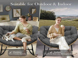 6.3" Outdoor Rocking Chair Cushion Waterproof & Fade-Resistant Egg Lounge Chair Pad with 6 29677756