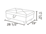 28.5" Storage Ottoman Bench Flannelette Upholstered for Living Room Bedroom Entryway Light Gray 81633101