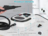 Multi-Surface Steam Cleaning Machine 6 Steam Output Settings Complete Accessory Kit Nylon Steel 72469612