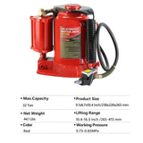 ZNTS 32-Ton Hydraulic Bottle Jack Air-Operated Bottle Jack Lift Portable Low Profile Manual Jack Air Jack W1239124013