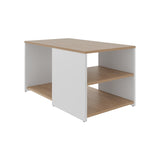 ZNTS Kaibito Coffee Table with Open Storage, White+ Natural Oak B128P263708