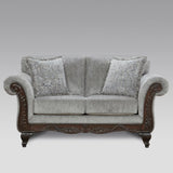 Hernen Carved Wood Frame Gray 5-Piece Living Room Set T2574P196577