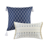 King/Cal King 5 Piece Printed Seersucker Comforter Set with Throw Pillows B035128860