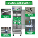 ORIKOOL 27" Commercial Freezer 23 Cu.ft with 1 Solid Door Reach-In Freezers Stainless Steel ETL W2095126110