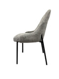 Upholstery Boucle Fabric Dining Side Chair Set of 2, Grey B091P183385