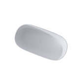 51'' Freestanding Bathtub Resin Stone Soaking Bathtub Solid Surface Modern Tubs with Overflow and W2753P191225