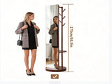 70"x19"Full Length Mirror with Stand,Coat Rack with Mirror,Solid Wood Floor Mirror,Swivel Mirrorfor 00024970
