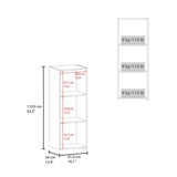 Wall Cabinet 43.3" H, with 1 Door and 3 Shelves, White B097P250867