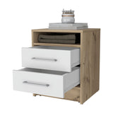 ZNTS Philadelphia Nightstand, Two Drawers, Concealed Shelf B128P148786