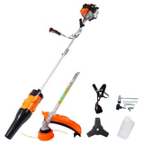 52cc Weed Eater/Wacker Gas Powered, 3 in 1 Blower, String Trimmer,with 10'' Brush Cutter,Rubber W465P185102
