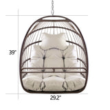 ZNTS Swing Hammock Egg Basket Chairs Without Stand Indoor Outdoor, UV Resistant Cushion Hanging Chair, W2707P184371