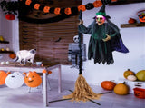 7-foot Halloween decoration witch broom with LED 21003903
