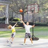 ZNTS Portable Basketball Hoop Adjustable 7.5ft - 9.2ft with 32 Inch Backboard for Youth Adults Indoor 27851282