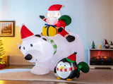 7 Feet Inflatable Santa Claus Riding Bear Inflatable Decoration 47270143