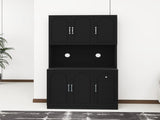 71" Kitchen Pantry Storage Cabinet with Microwave Oven Countertop, Freestanding Hutch Cabinet with W282P170918