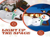 9.8 FT Lighted Christmas Inflatable Decoration, Large Inflatable Lying Snowman, Funny Blow Up Yard 62074285