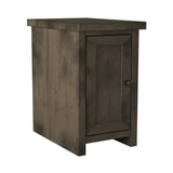 14 inch Chairside Table, No Assembly Required, Barnwood Finish GL-B108131549